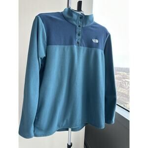 The North Face Blue Button Women's Lightweight Jacket XL Mid-Length